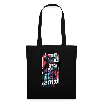 Ver.1 - Cyborg Japan rouge bleu kanji - Sac en tissu - noir - Devant