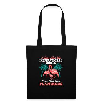 J’ai juste besoin de plus de flamants roses mignon oiseau rose - Sac en tissu - noir - Devant