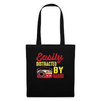 Amateur Easily Distracted By Ham Radio - Tote Bag - black - Front