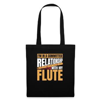 Flute player - Tote Bag - black - Front