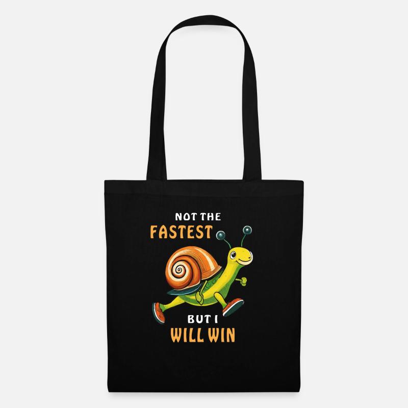 L’ESCARGOT N’EST PAS LE PLUS RAPIDE MAIS JE VAIS GAGNER - Sac en tissu - noir