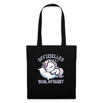 Chemise de nuit officielle Pyjama Unicorn Nights - Sac en tissu - noir - Devant