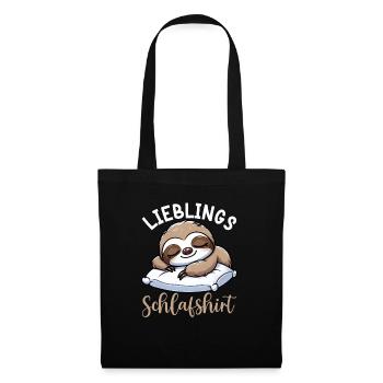 Official Sleep Shirt Sloth Late Riser - Tote Bag - black - Front