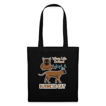 Adopt A Burmese Cat - Tote Bag - black - Front