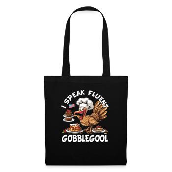 Gobblegool Dinde Thanksgiving - Sac en tissu - noir - Devant