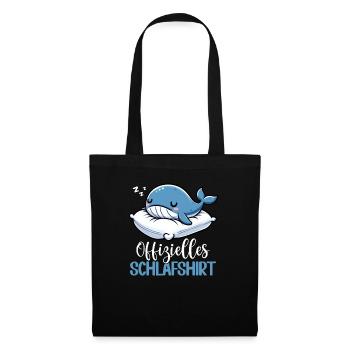 Official Sleep Shirt Whale Night Owls - Tote Bag - black - Front