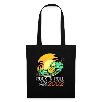 Tortue Rock N Roll Depuis 2002 Anniversaire - Sac en tissu - noir - Devant