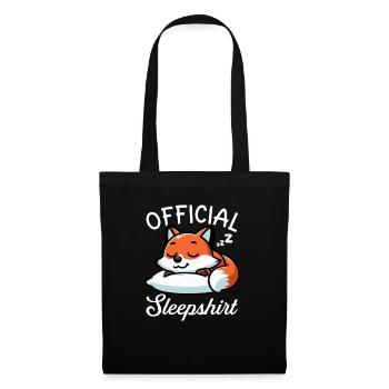 Official Sleeper Fox Cute Funny Lazy - Tote Bag - black - Front
