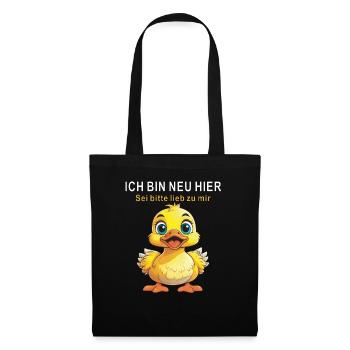 I'M NEW HERE, BE NICE - Tote Bag - black - Front