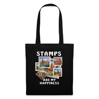 STAMPS ARE MY HAPPINESS - Tote Bag - black - Front
