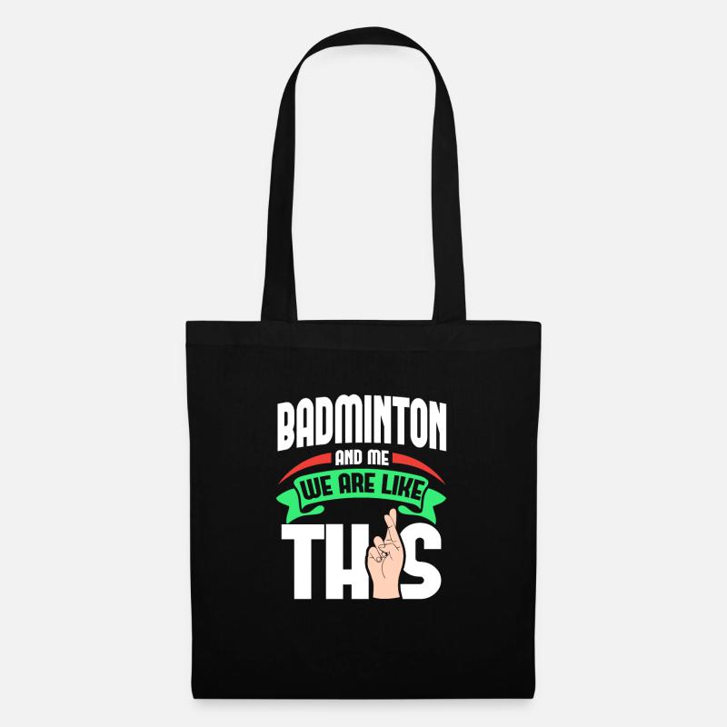 Badminton Me Are Like - Stoffbeutel - Schwarz