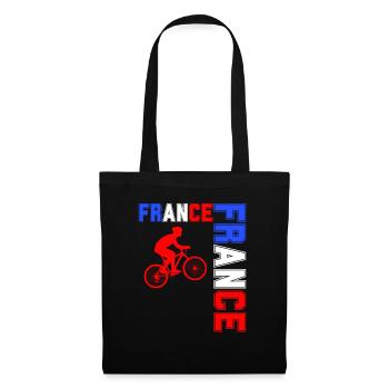 drapeau france cadeau, cadeau france drapeau Vélo - Sac en tissu - noir - Devant