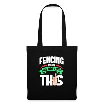 Escrimer moi, c’est comme - Sac en tissu - noir - Devant
