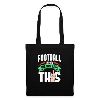 Football Me Are Like - Stoffbeutel - Schwarz - Vorne