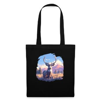 Cerf Cerf - Sac en tissu - noir - Devant