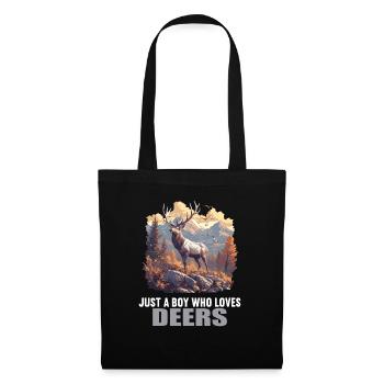 Cerf Cerf - Sac en tissu - noir - Devant