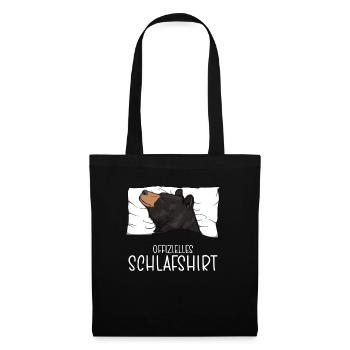 Chemise de nuit officielle Pyjama ours noir - Sac en tissu - noir - Devant