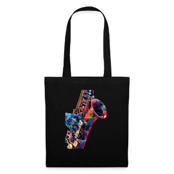 Saxophone - Sac en tissu - noir - Devant