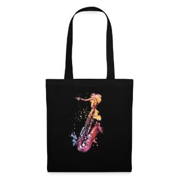Saxophone - Sac en tissu - noir - Devant