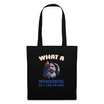 Cat Fucked Up Day - Tote Bag - black - Front