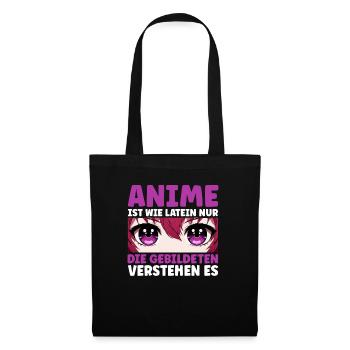 Anime Manga Otaku Japan Kawaii Waifu Anime Cosplay - Tote Bag - black - Front