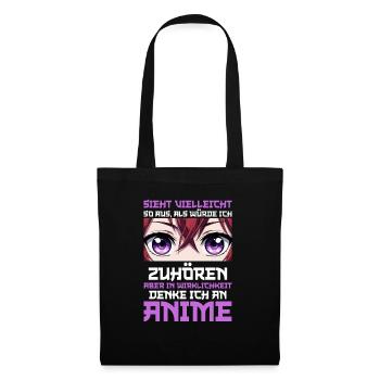 Anime Manga Otaku Japan Kawaii Waifu Anime Cosplay - Tote Bag - black - Front