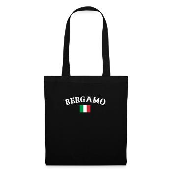 Bergame Italie Drapeau italien Italien - Sac en tissu - noir - Devant