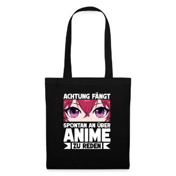 Anime Manga Otaku Japan Waifu Anime Girl Cosplay - Tote Bag - black - Front