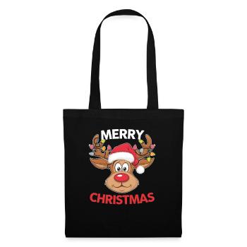 Merry Christmas Reindeer Men Women Family Matching - Tote Bag - black - Front