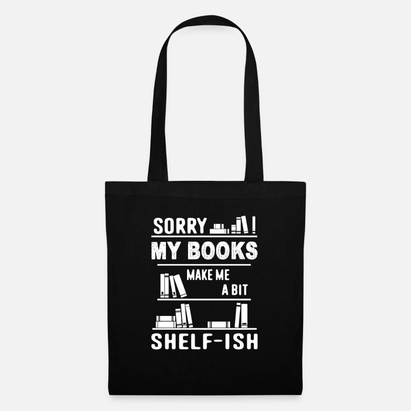 Books Make Me A Bit Shelfish - Tote Bag - black