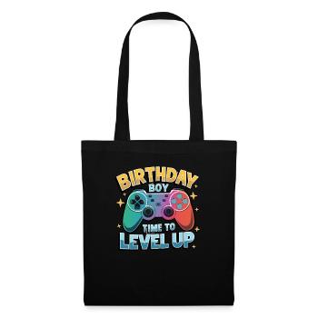 Birthday Boy Time to Level Up Birthday Gamer Boys - Tote Bag - black - Front