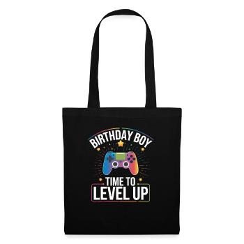 Birthday Boy Time to Level Up Birthday Gamer Boys - Sac en tissu - noir - Devant