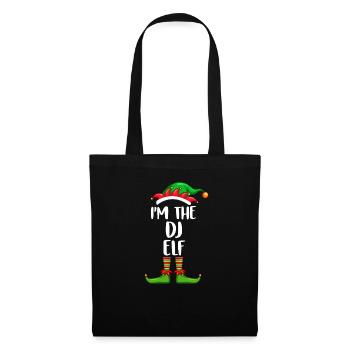 I'm The Dj Elf Shirt Matching Family Christmas - Tote Bag - black - Front