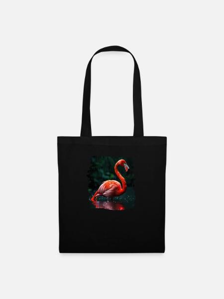 Flamingos Flamingo - Stoffbeutel - Schwarz