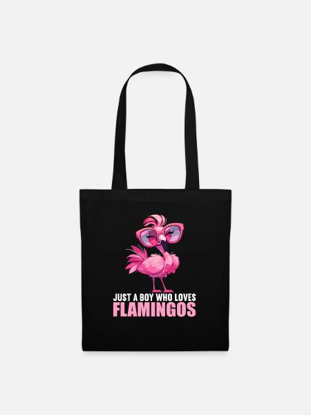 Flamingos Flamingo - Stoffbeutel - Schwarz