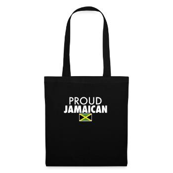 Proud Jamaican Jamaika Jamaikanische Flagge - Stoffbeutel - Schwarz - Vorne