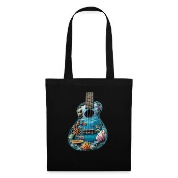 Poisson Ukulélé - Sac en tissu - noir - Devant