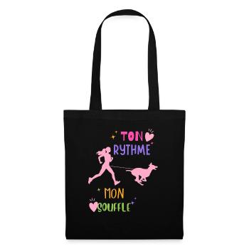 Canicross femme complicité chien sports canins - Sac en tissu - noir - Devant