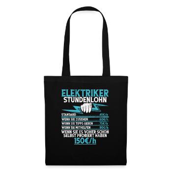 Electronicien Electrique Profession Volt Génie Electrique - Sac en tissu - noir - Devant
