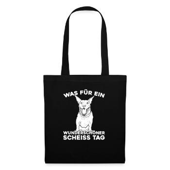 Bull Terriers, s’il vous plaît, gardez la bouche fermée - Sac en tissu - noir - Devant