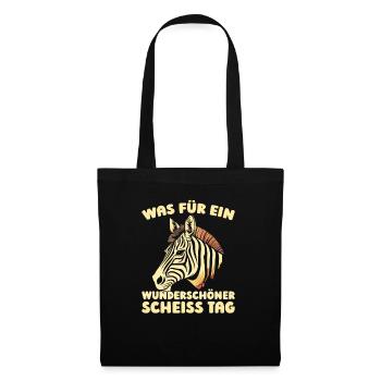 Zèbre, tais-toi, s’il te plaît - Sac en tissu - noir - Devant