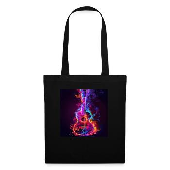 Ukulélé - Sac en tissu - noir - Devant