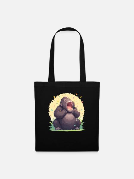 Gorillas Gorilla - Stoffbeutel - Schwarz
