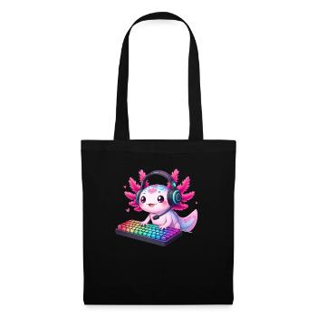 Gamesolotl Axolotl PC Gaming Gamer Lecteur vidéo - Sac en tissu - noir - Devant