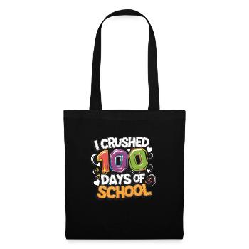 100 jours à l’école Enseignant enfants et garçons - Sac en tissu - noir - Devant
