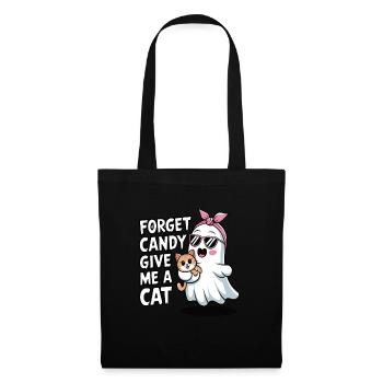 Halloween Cat Forget Candy Give Me A Cat - Tote Bag - black - Front