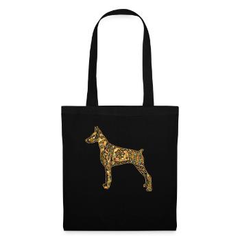 Doberman Pinscher Geometric - Tote Bag - black - Front
