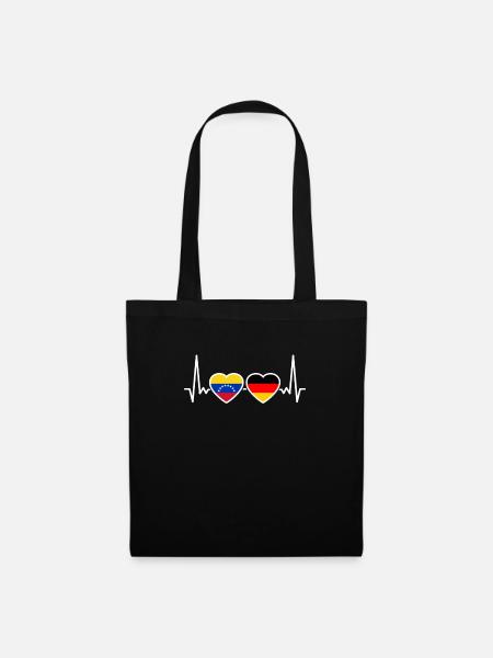 Venezuela Deutschland Flagge Venezolaner - Stoffbeutel - Schwarz