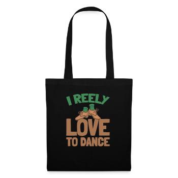 Irish Dance Irischer Tanz - Stoffbeutel - Schwarz - Vorne