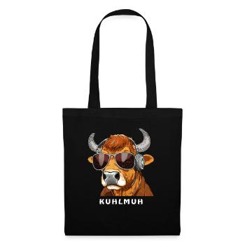 KUH MIT SONNENBRILLE KUHLMUH - Stoffbeutel - Schwarz - Vorne
